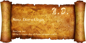 Neu Dorottya névjegykártya
